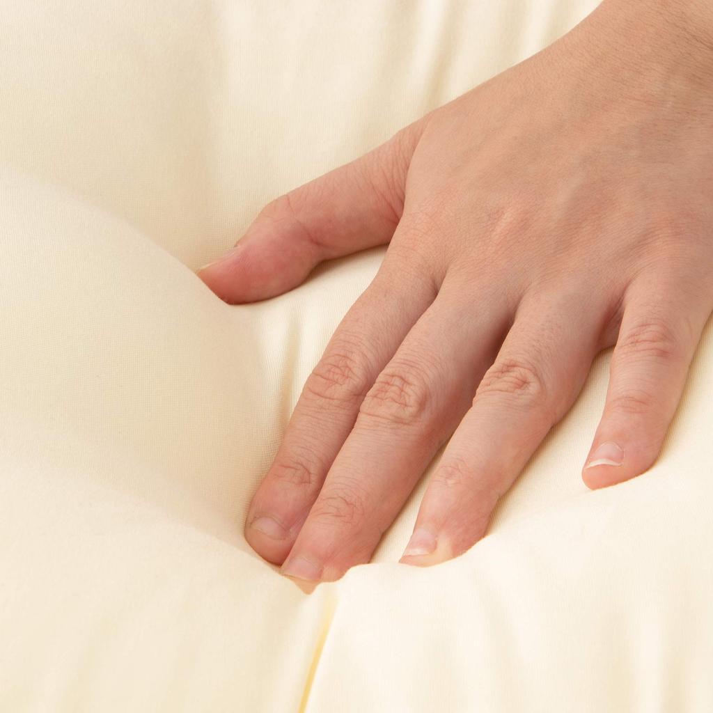 EIYU NANO Platinum Hotel-Style Washable Pillow, 43x63cm, Made in Japan, with Ribbon, Ivory