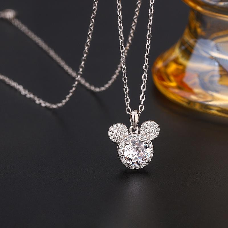 925 Silver Necklace Pendant Beautiful 5A Zircon For Women Fashion Clavicle Chain Wedding Jewelry Party Gifts