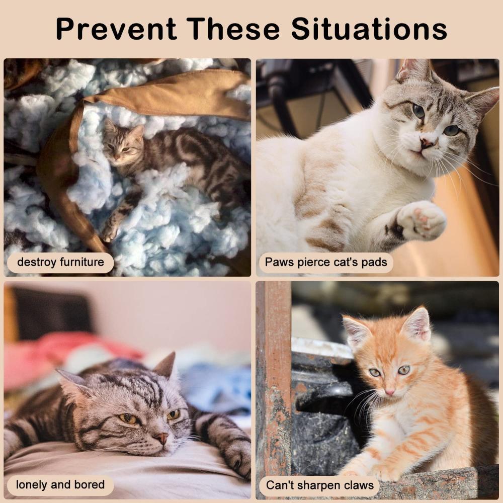 Когтеточка из гофрированного картона 2 в 1 Cat, Когтеточка для кошек с колокольчиком, Интерактивная игрушка-когтеточка, Когтеточка из картона, Когтеточка