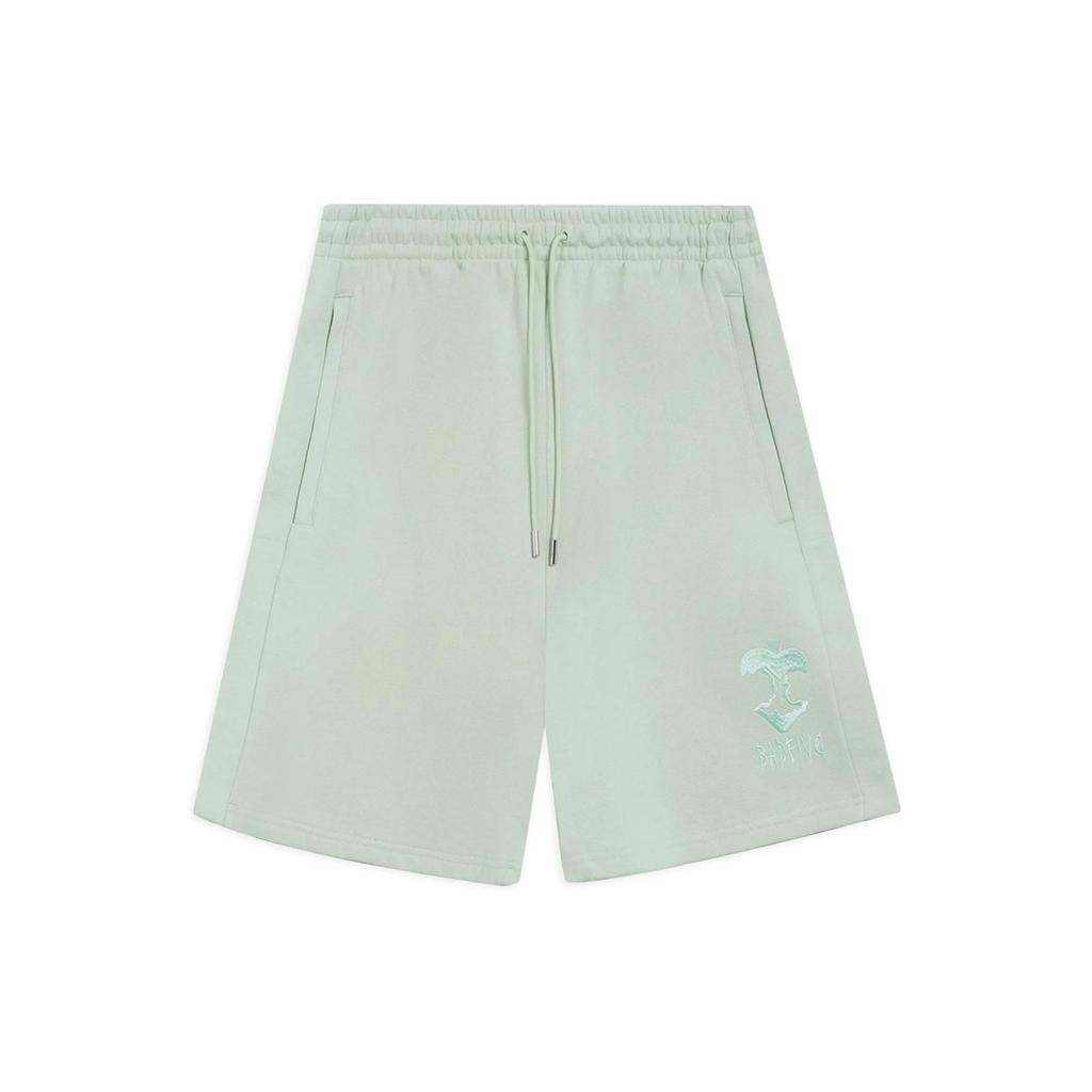 Li-Ning Anti-Wu Series Solid Color Side Button Straight Loose Casual Shorts Men Bottoms Foam-Green AKSS375-2