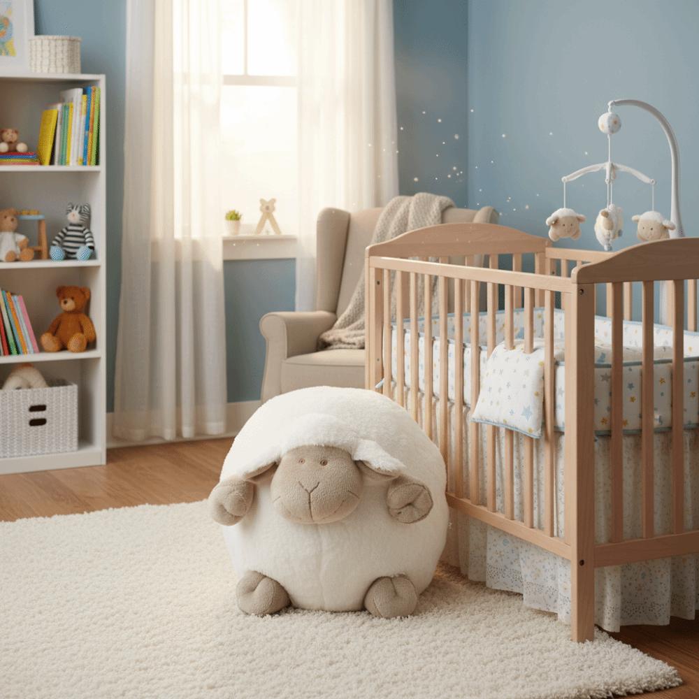 Cozy Stuffed Lamb Doll Huggable Plush Pillow Toy Gift Sheep Ball Doll  Kids