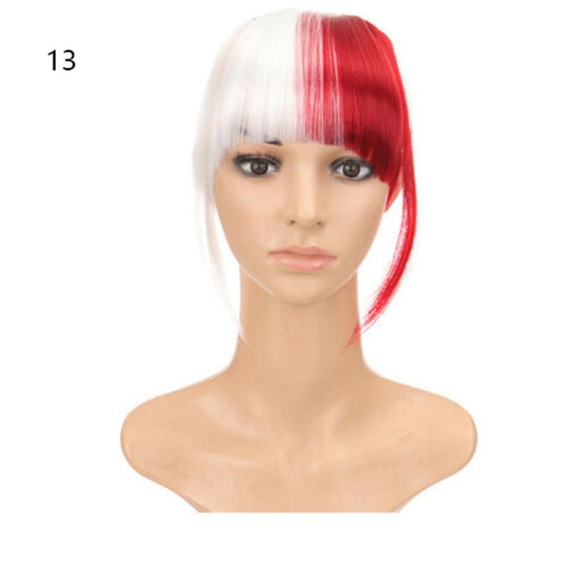 Цельный НАСТОЯЩИЙ натуральный зажим для наращивания волос с бахромой и челкой, толщиной как человек