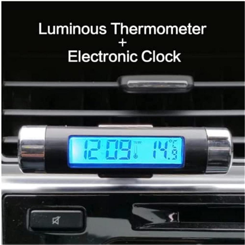 1 шт., автомобильные цифровые часы и дисплей температуры, электронные часы, термометр, авто электронные часы, светодиодная подсветка, цифровой дисплей