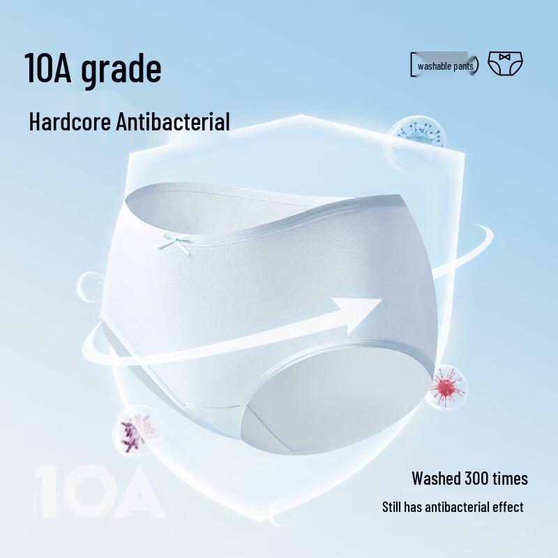Freego Women's Ready-to-Wear Pure Cotton 10A Antibacterial Briefs (4-Pack)