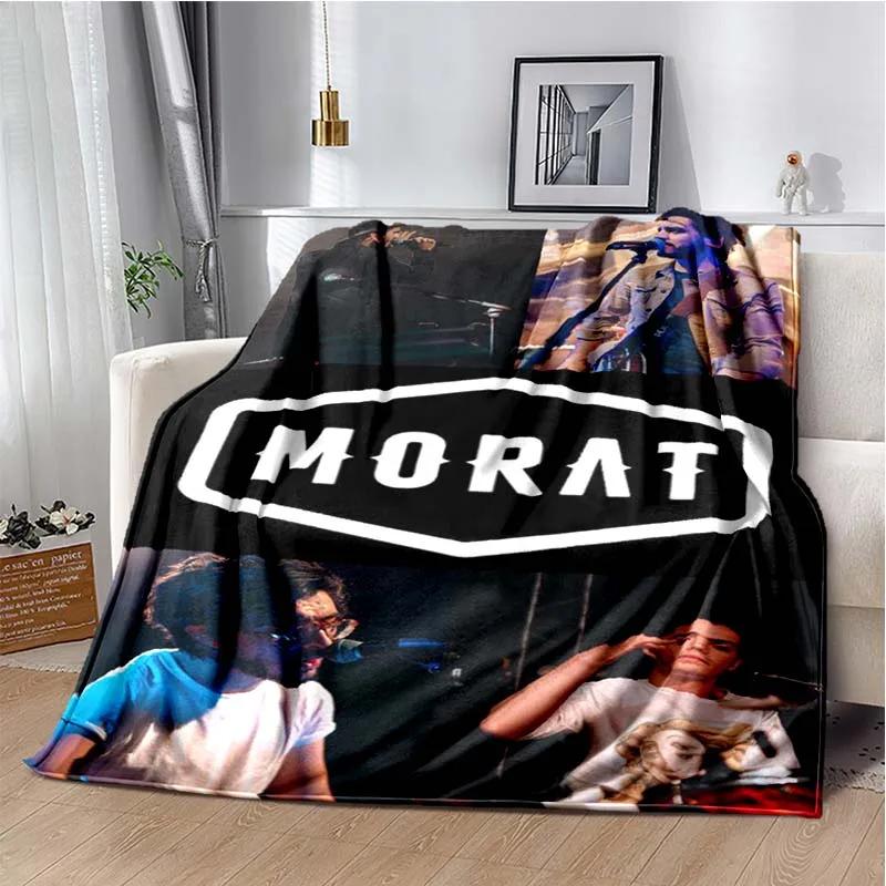 Фланелевое одеяло с принтом музыкальной группы Morat, мягкое, осенне-зимнее, теплое, плюшевое, для взрослых, для спальни, дивана, кровати, пикника