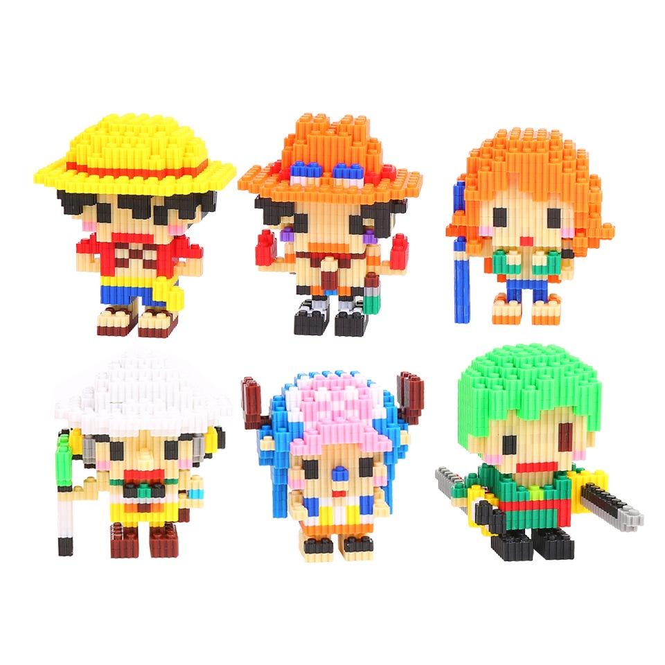 Волшебные блоки Pirate Monkey D Luffy Chopper Zoro Portgas·D· Ace Micro Diamond Brick для строительных блоков, игрушек