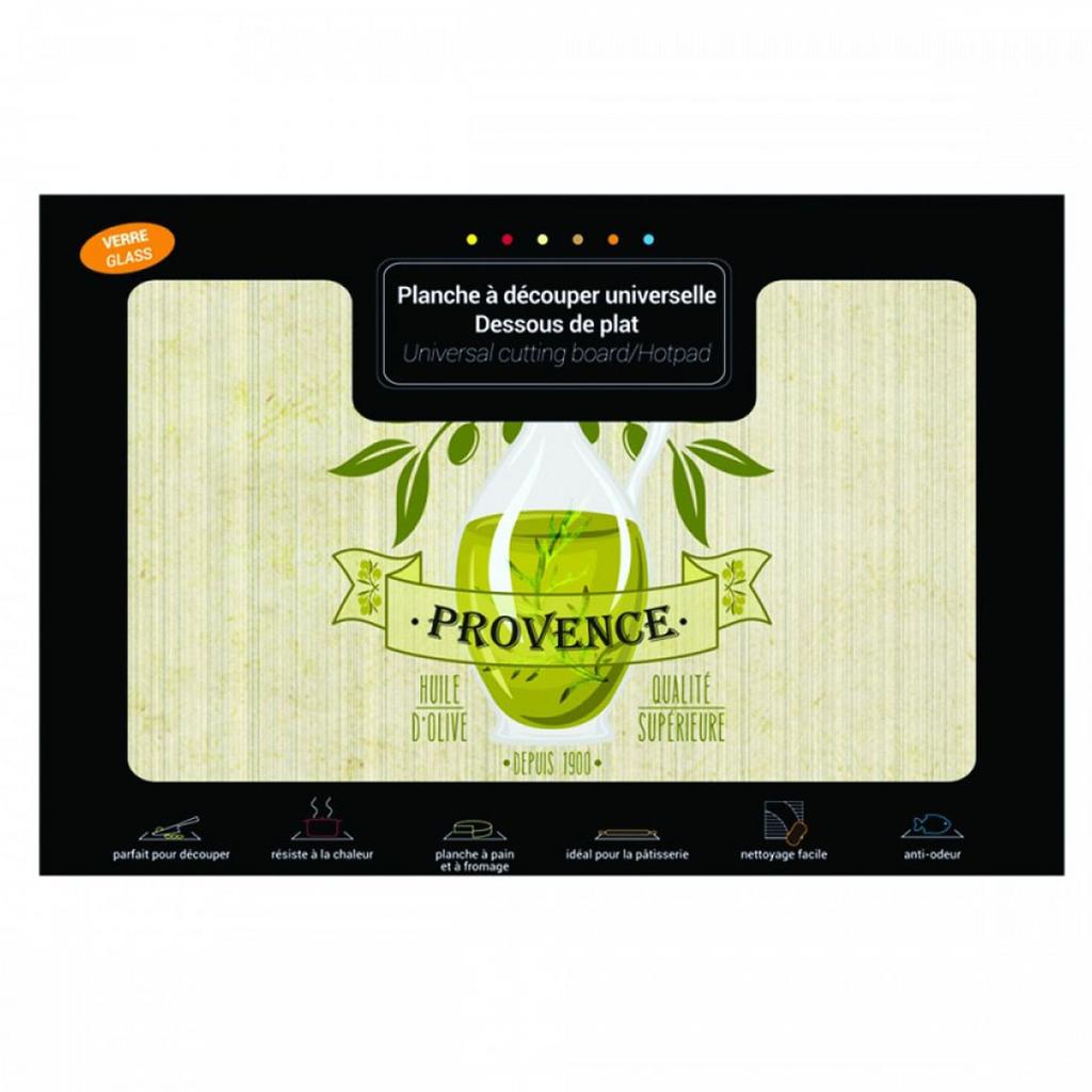 Les Trésors De Lily [A2800] - Разделочная доска/подставка из стекла 'Прованс', зеленое стекло - 30x20 см