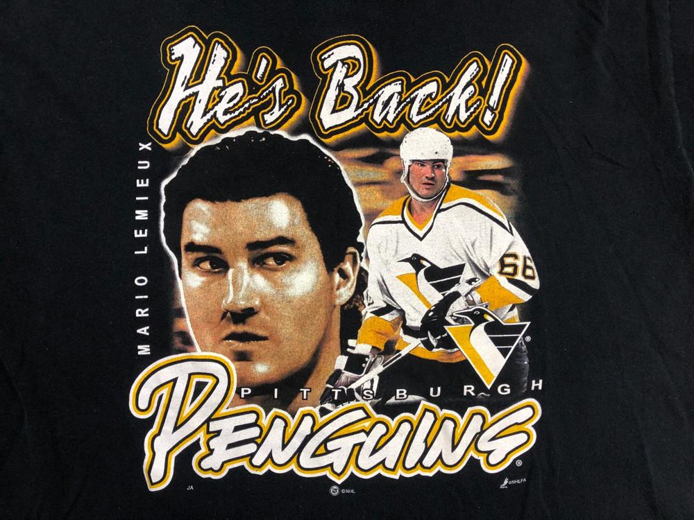 Винтажная футболка Pittsburgh Penguins Марио Лемье Хоккейная футболка VN2354 Унисекс футболка