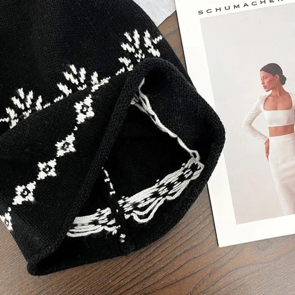 Seasonal Warmth Knitted Hat Fair Isle Beanies Hat Retro Korean Beanie Cap For Women