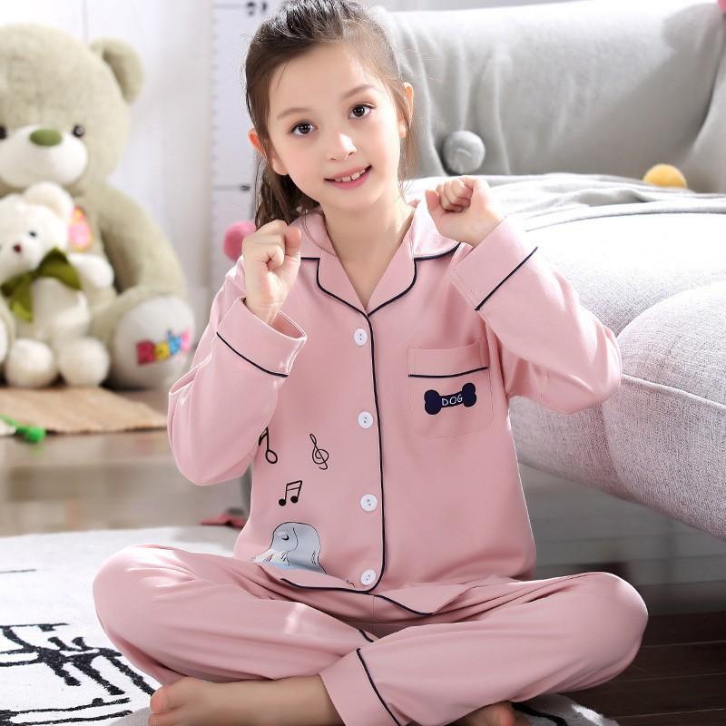 Girls Cotton Pajama Set Long Sleeve Princess Sleepwear Kids 8-14 Years Soft Comfortable Home Outfit