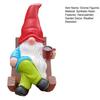 Garden Gnome Figurine Resin Drinking Coffee Gnome Sculpture Outdoor Gnome Statue for Indoor Terrace Garden Decoration