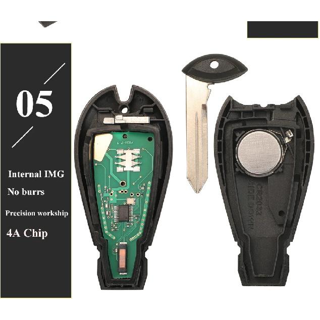 jingyuqin Fobik GQ4-53T Remote Car Key 433MHz PCF7961M 4A Chip for Jeep Cherokee Sport KL 2014 2015 2016 2017 2018 2019 Fob