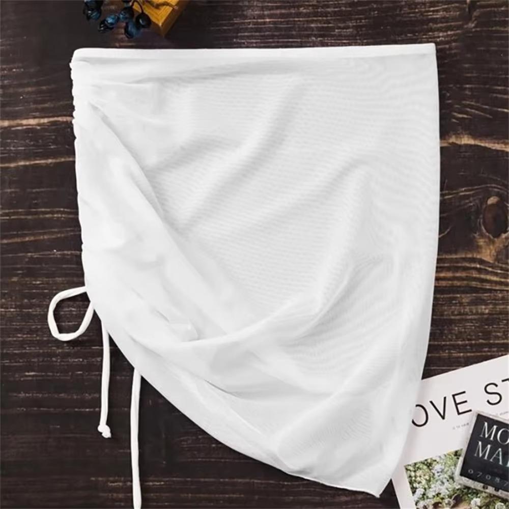 Translucent Gauze Skirt Solid Hip Skirt New Beachwear Seaside