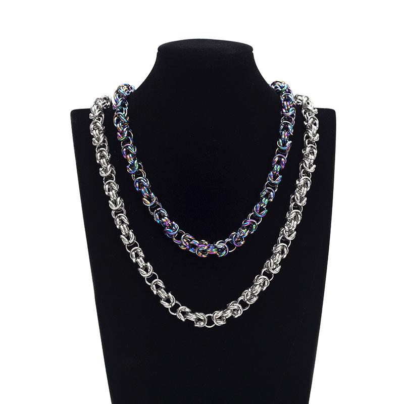 Легкое роскошное мужское колье, универсальная цепочка из титановой стали