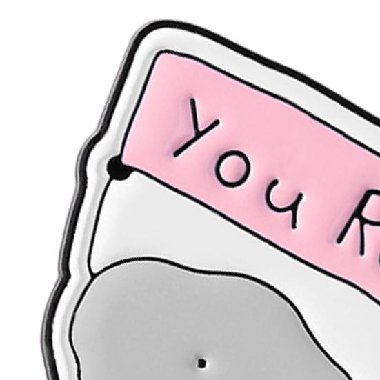 YOU ROCK Inspirational Cloud Brooch Zinc Alloy Lapel Badge Bag Clothes Decorative Brooch Statement Accessory