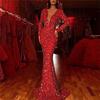 Women Wedding Bride Bridesmaids Elegant Long Sleeves Sequins V Neck Maxi Long Dress Party Ball Gown