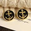 FCXDG 10pcs/lot Vintage Fashion Anchor Round Metal Buttons Shirt Coat Suit Trench Coat Jacket Versatile Decorative Buttons