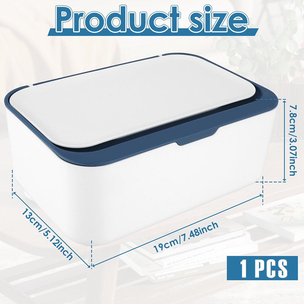 1/2Pcs Wet Tissue Box Dustproof Paper Dispenser with Lid Large Capacity Baby Wipe Dispenser Refillable Wipe Container for Home
