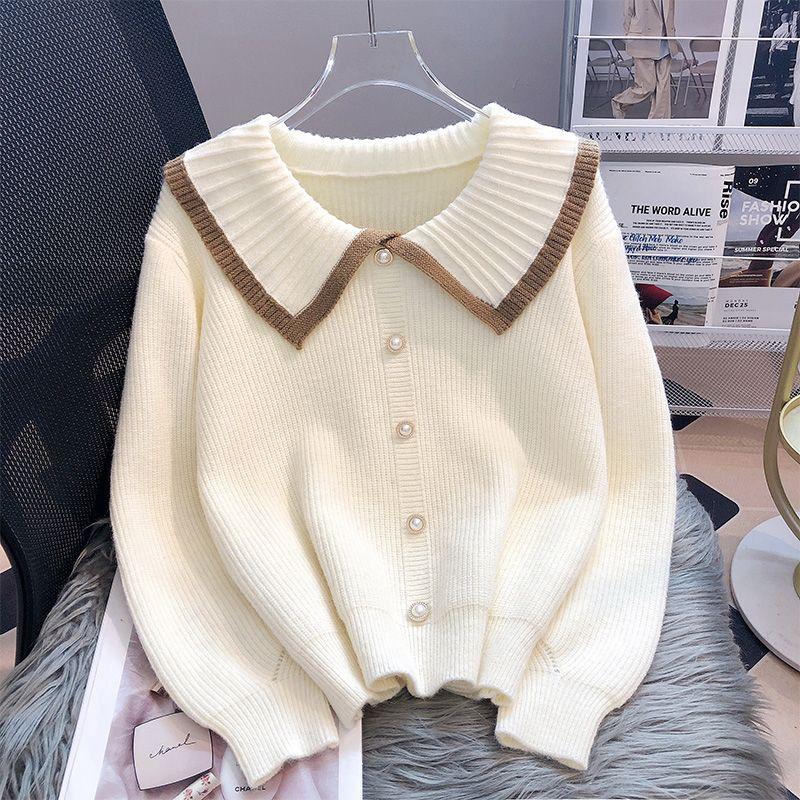 Doll Neck Knitted Sweater Pullover for Women Autumn and Winter 2023 Casual Long Sleeve High-end Sweater Pullover Female Tops