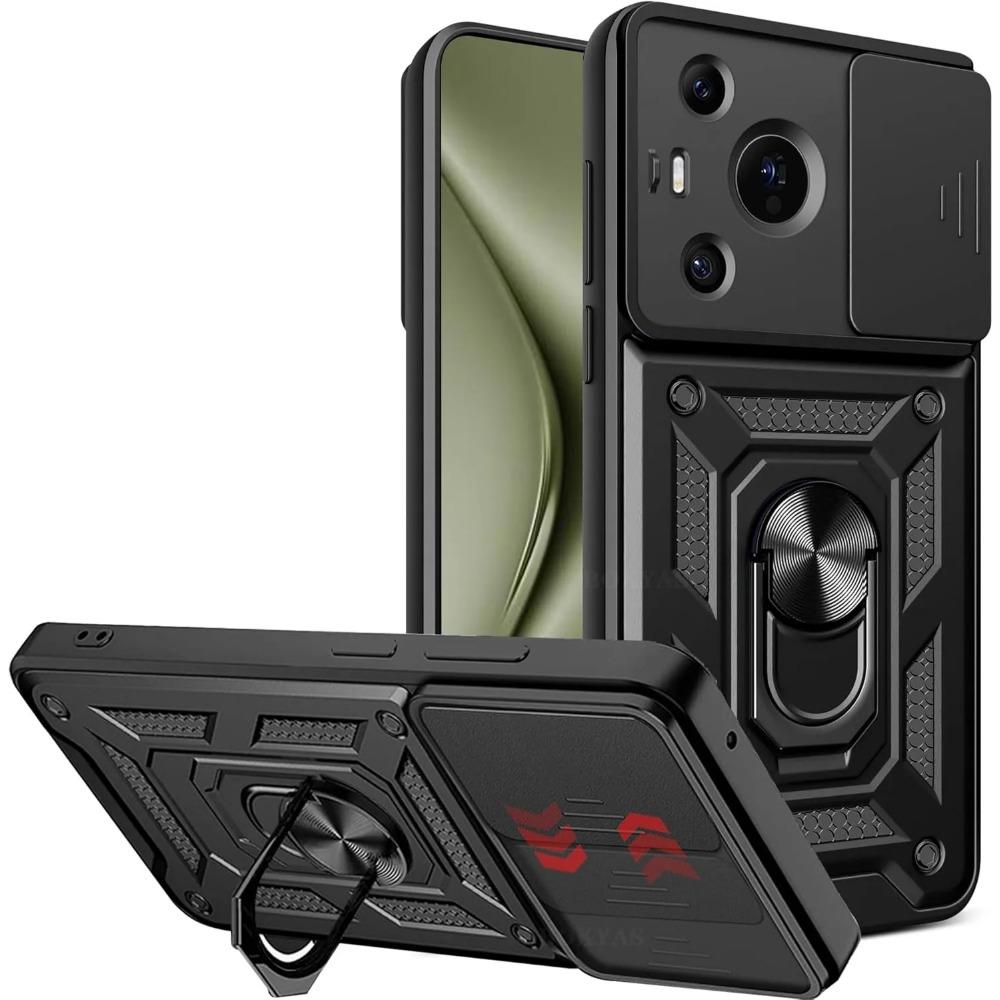 Чехол Armor Case для Huawei Pura 70 Ultra P70 Pro, защитный чехол для объектива с кольцом и магнитным держателем, чехол для полной защиты Business
