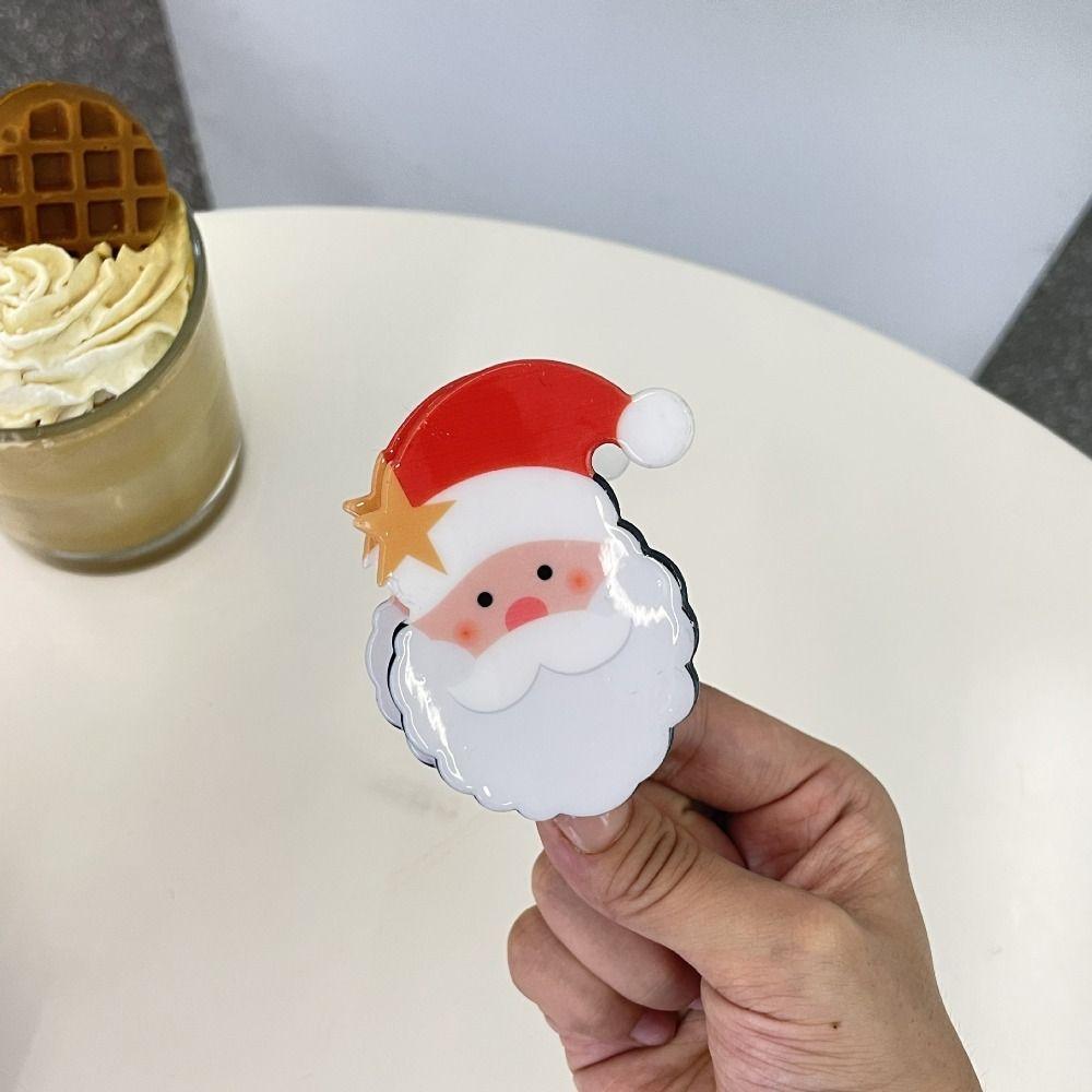 Christmas Snowman Santa Claus Christmas Tree Grab Clip Hair Claw Colourful Hat Small Shark Clip Hair Clip Gift Hair Accessories