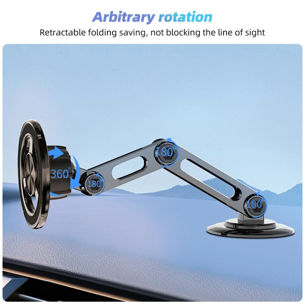 Магнитный держатель для телефона в автомобиль, подставка, сплав для приборной панели, складное магнитное крепление для автомобиля, кронштейн для смартфона/мобильного телефона для iPhone, Samsung, Xiaomi