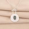 Natural Moss Agate Gemstone 925 Sterling Silver Jewelry Handcrafted Pendant 1.4" PP-57-27