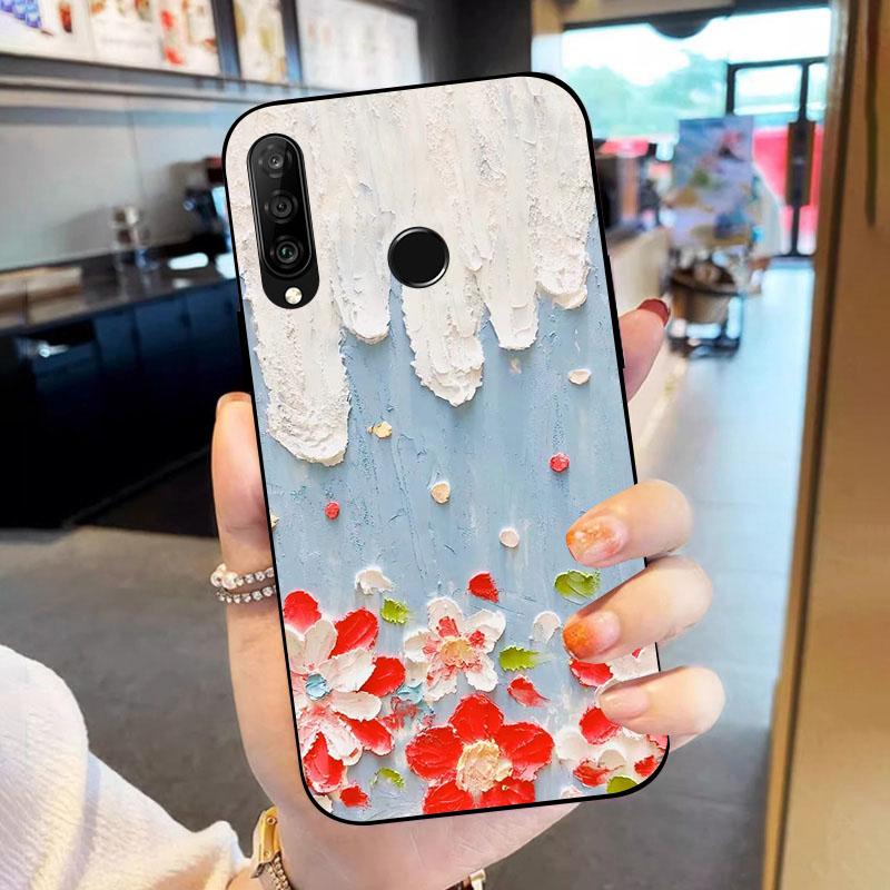 For Huawei P30 Lite Case MAR-LX1A Fashion Cute Cartoon Cover Soft Silicone Phone Case For Huawei Nova 4e Bumper P30Lite Fundas
