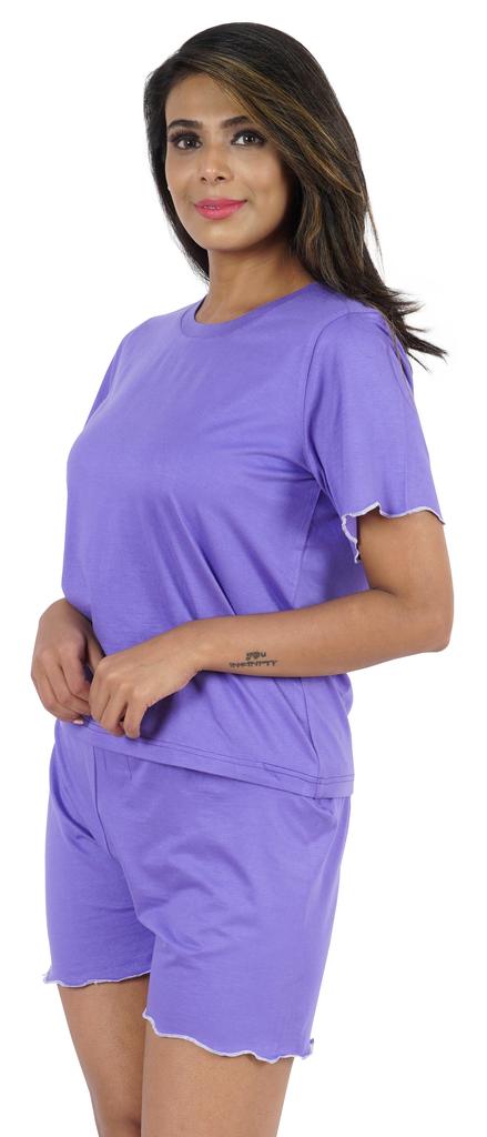 Inkmeso 2 Pcs Sleepwear Sets For Women Short Sleeve T Shirt & Shorts