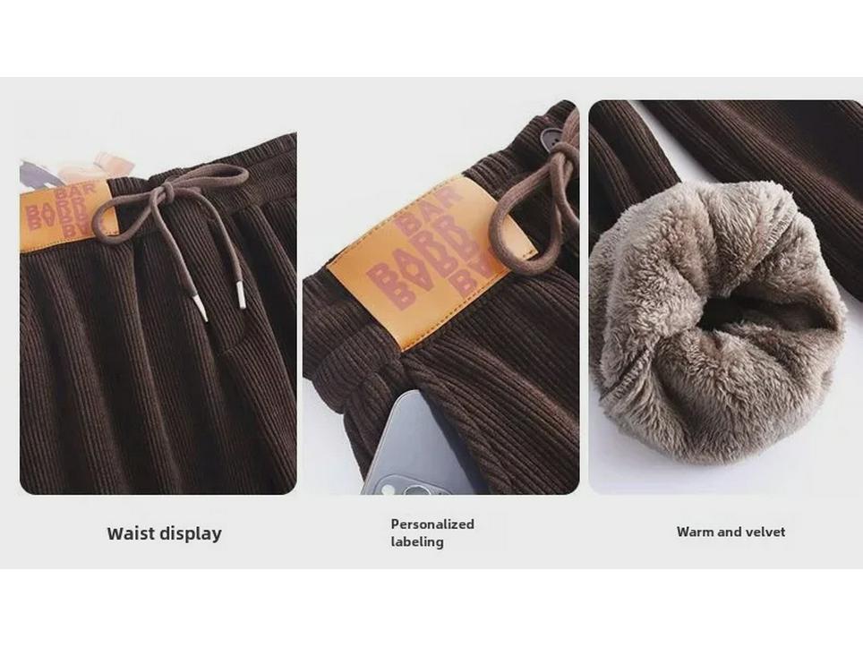 Женские универсальные бархатные шаровары — утолщенные для осени/зимы 2023 г. 