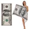 Белое пляжное полотенце с узором в 100 долларовых купюр из микрофибры, мягкие пляжные полотенца для мальчиков, большие полотенца для ванной, бассейна, спа, путешествий, ванной, полотенца для быстрой сушки, устойчивые к песку