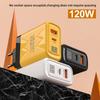 120W GaN USB C Fast Charger PD QC3.0 Wall Adapter for iPhone Samsung Xiaomi Redmi Quick Charge EU/US Plug Phone Type C Charger