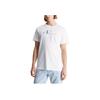 Calvin Klein Two-Tone Letter Print Plain Knit Crew Neck Short Sleeve T-Shirt Men Tops Bright-White J30J325352-YAF