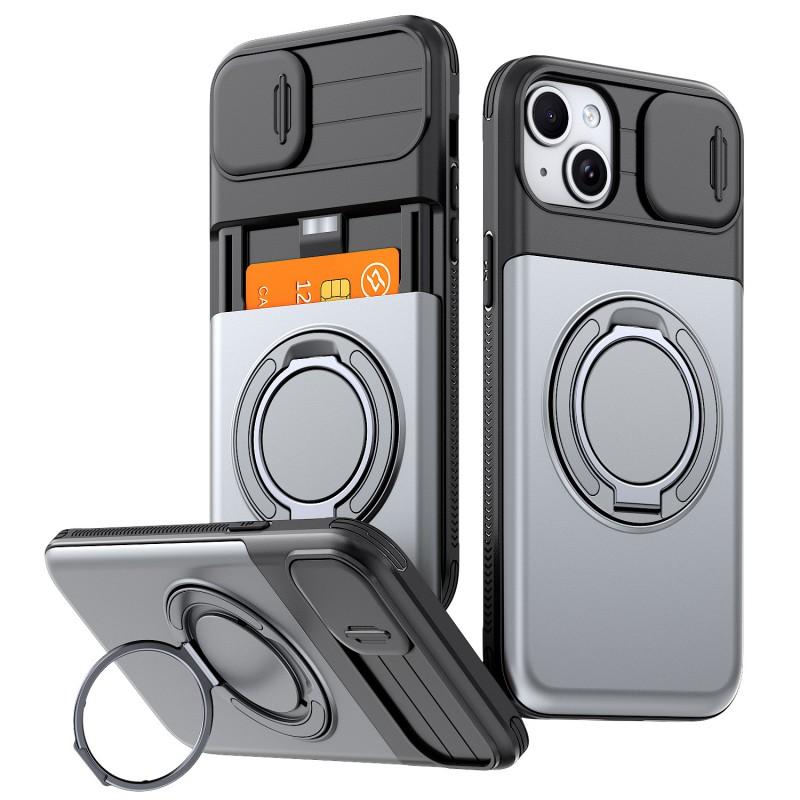 Phone Case With Stand Card Slot IPhone 12 13 14 15 16 17 Pro Max