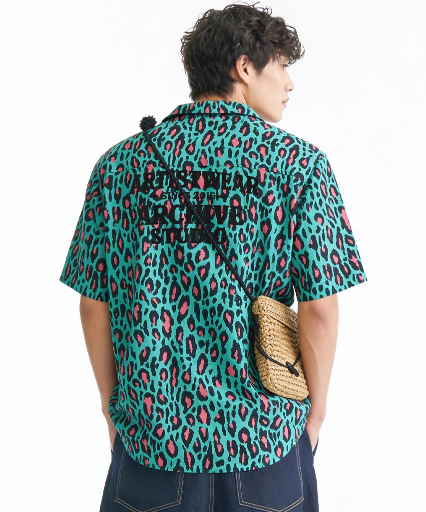 ARTISTWEAR [Atw] Тропический Леопард Половина Рубашки