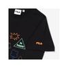 [fila Kids] Camping Graphic Emoji T shirT  Fk2rsf2204x Blk  q0zFk2rsf2204xBlk