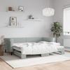 VidaXL Daybed with Pull-out Bed Light Grey 90x200 Cm Velvet 3197771