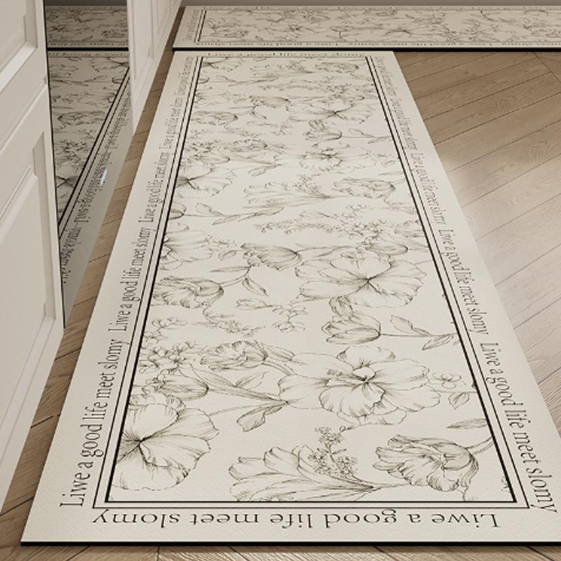 Minimalist Luxury Diatom Mud Kitchen Floor Mat Stain Resistant Water Absorbent Easy Care Non Slip Quick Dry Door Mat