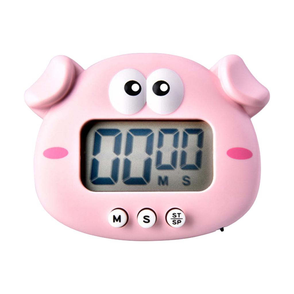 Digital Kitchen Timer Cute Animal Timer with Strong Magnet Back Stand Loud Alarm Large Screen