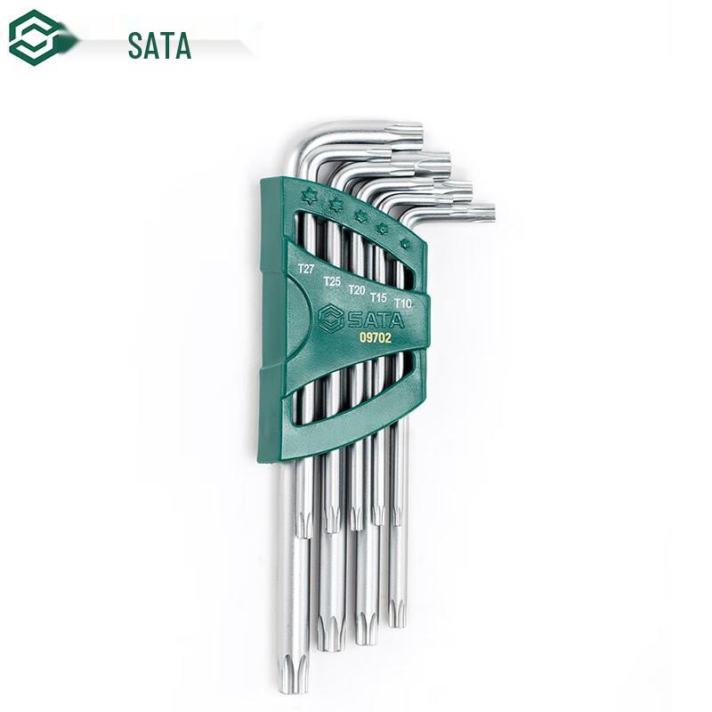 SATA 09702 Набор из 9 длинных Torx-ключей с защитой от вскрытия
