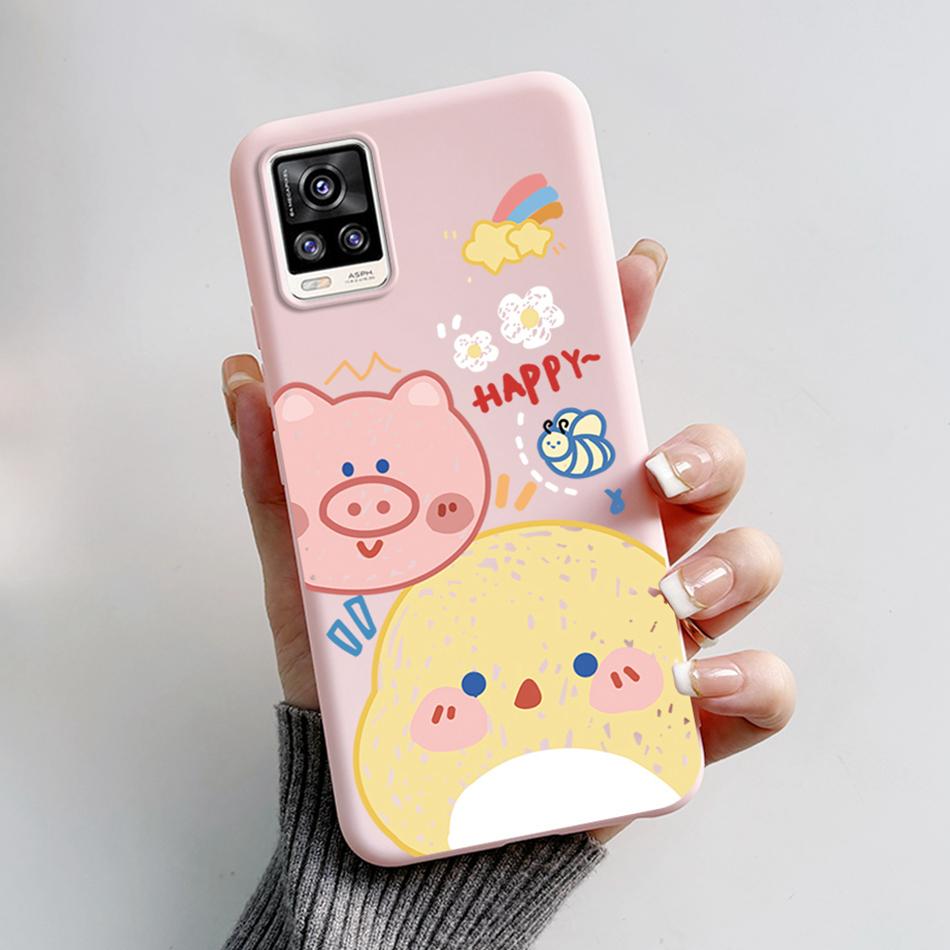 For Vivo V20 2021 Case V2040 Cute Cat Bear Frog Cover Soft Silicone Slim Phone Case For Vivo V20 V 20 VivoV20 V2025 V2024 Bags
