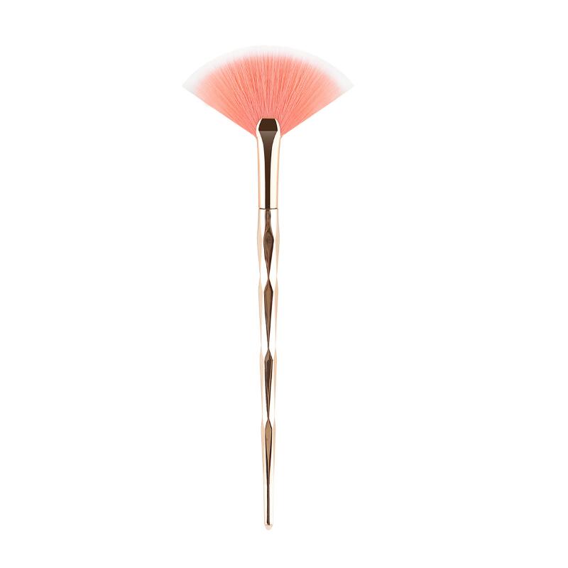Large Flat Highlight Blush Fan-Shaped Makeup Brush Powder Loose Powder Face Brush Soft Cosy Even Color Tools