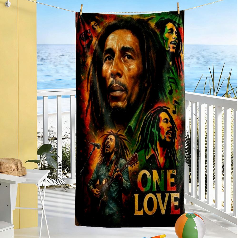 Bob Marley Beach Towel High Absorbency Quick-Dry Comfortable Lightweight