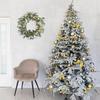 19,7-дюймовый искусственный венок из эвкалипта, венок из искусственной зелени с ягодами, венок из листьев эвкалипта для входной двери, для внутреннего и наружного праздничного декора