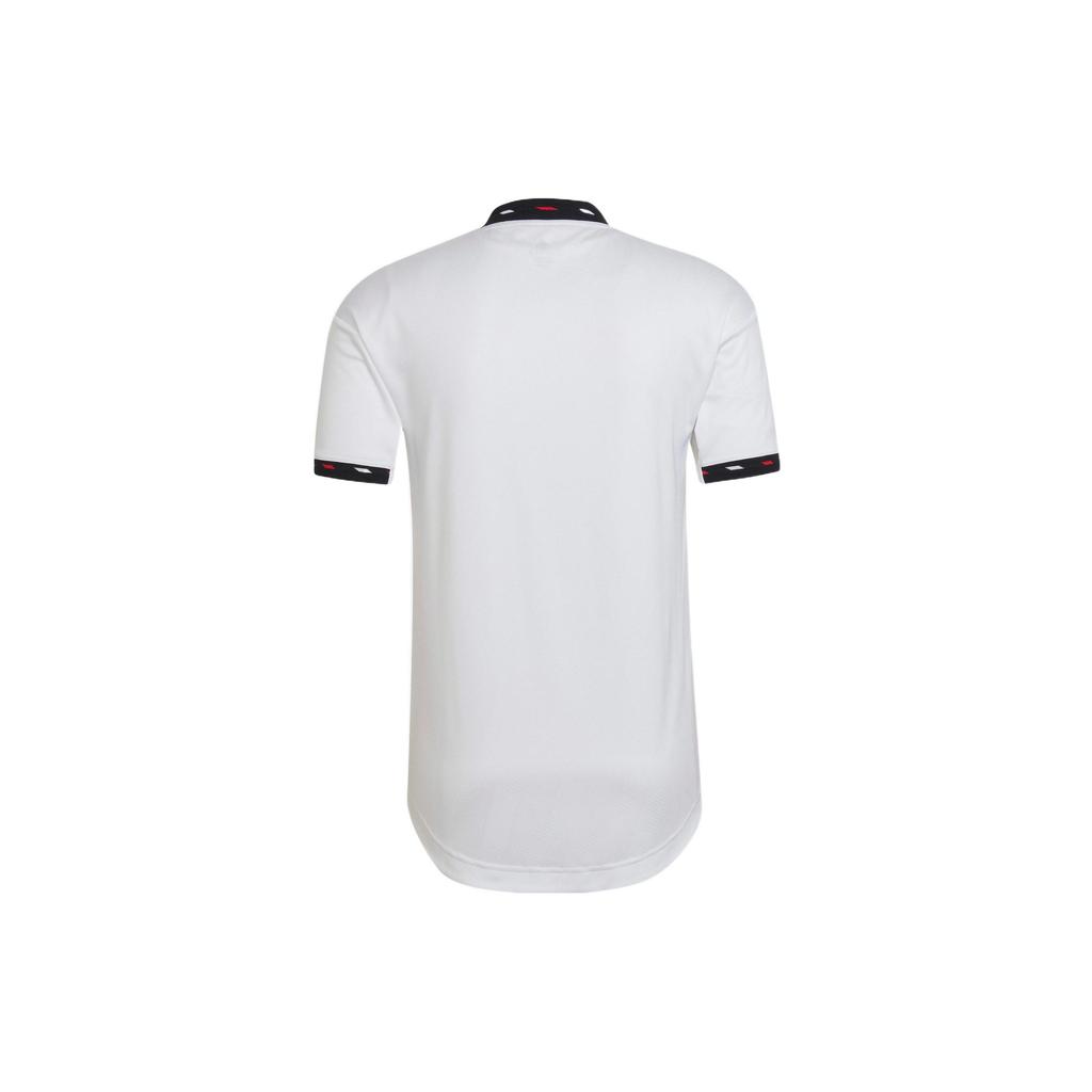 Adidas Мужская футболка Man Utd Player Edition с V-образным вырезом в полоску, белая H13883