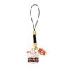 Chinese Style Ceramic Lucky Cat Phone Charms Metal Fortune Maneki Neko Phone Chain Cartoon Trinket Lucky Cat Pendant