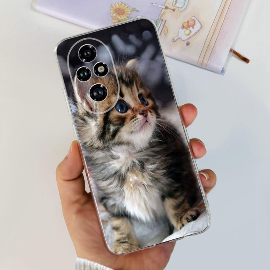 For Huawei Honor 200 Pro 5G Case New Stylish Flower Slim Soft Clear Silicone Phone Cover For Honor 200 Pro Bumper Honor200 Coque