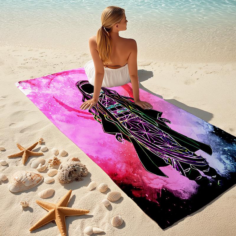 Japanese artist Koyoharu Gotouge's Demon Slayer beach towel, outdoor camping vacation swimming beach towel, outdoor absorbent bath towel blanket K11