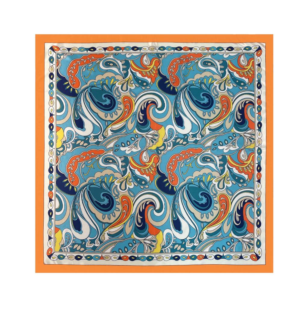 Ladies Silk Scarf Large Square Scarf 90cm Cashew Printed Headband New Silk Satin Shawl Scarf