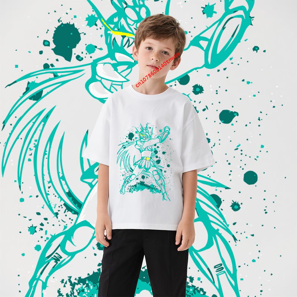Saint Seiya Dragon Shiryu Anime Print Kids T Shirt 100 Cotton Boys Girls Unisex Cartoon Tee Soft Comfortable Short Sleeve Top